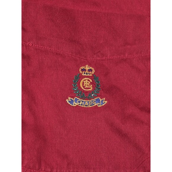 Vintage Chaps Men's Large Red Long Sleeve Button Up Shirt - Picture 3 of 8